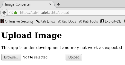 Upload Endpoint Screenshot